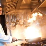 Professional cooking decisions shown during active stovetop cooking